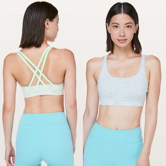 Lululemon Energy Bra Athletic Sports Bra Gray Size 6 - Picture 1 of 7
